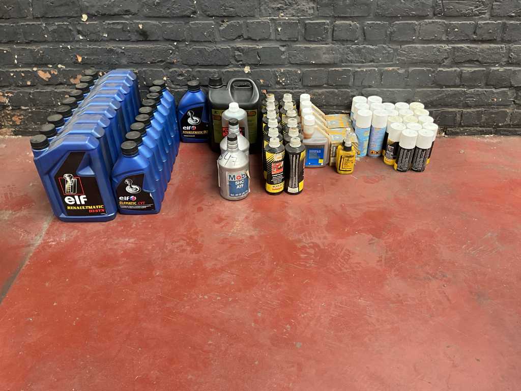 Garage inventory, batch of oils for automatic gearbox and by-products