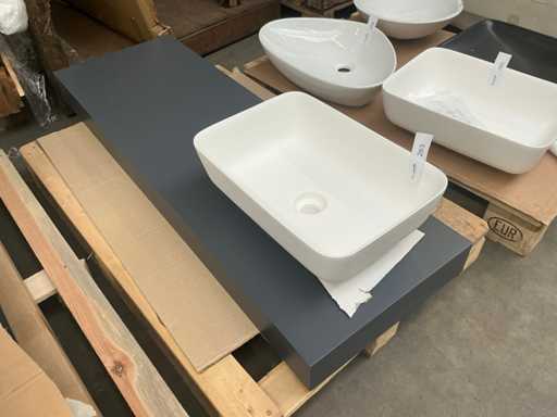 Washbasin furniture with washbasin 140cm