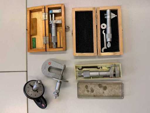 Außenmikrometer Bügelmessschrauben- und Messmittel-Konvolut 5-teilig