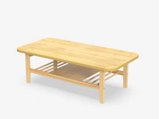 Houten salontafel met een luchtig ontwerp