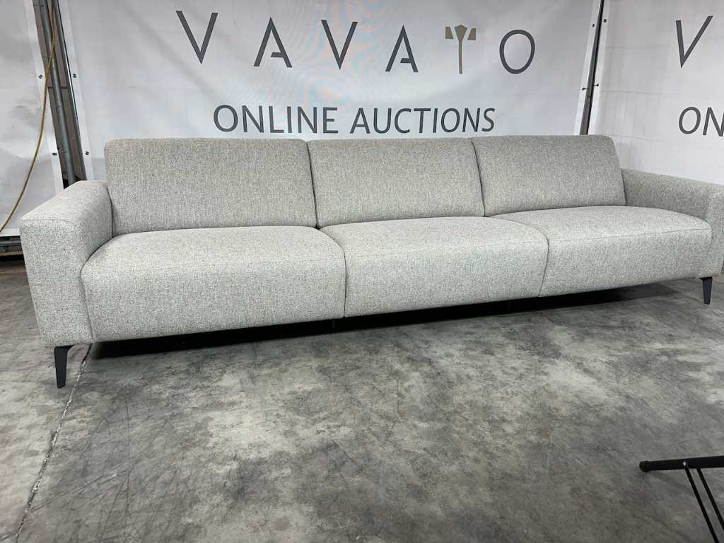 Hjort Knudsen - Mega sofa, grey/brown fabric, black metal legs