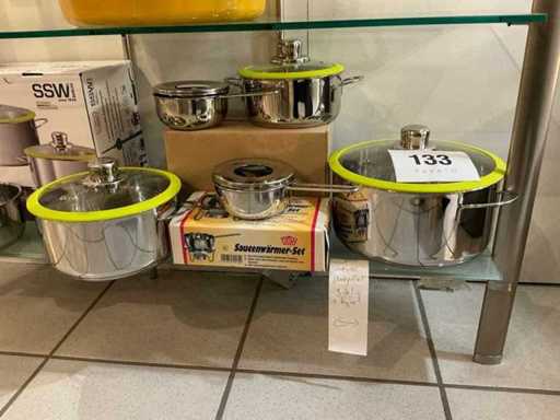 7 piece cooking pot set