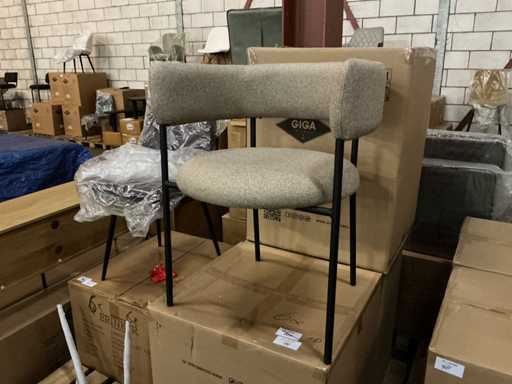 Giga Meubel - Malene Taupe - Dining Chair (4x)