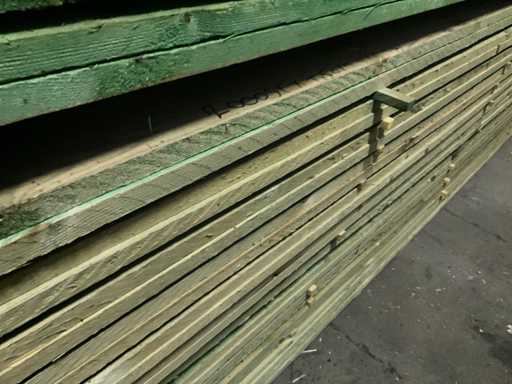 RND wooden beams/planks 4.50 meters length (100x)