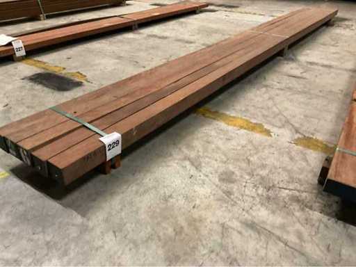 Poteaux pointus Azobé 70x70 mm (5x)