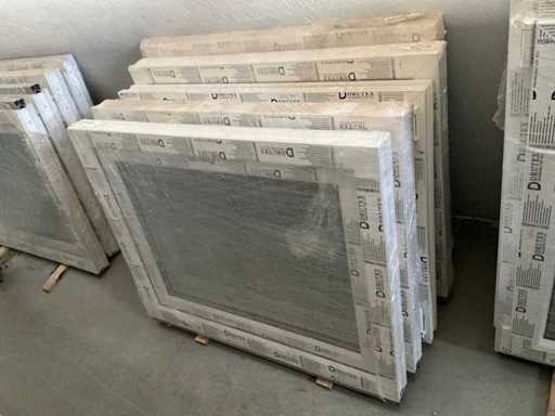 Drutex Systal Plastikowe okno z izolującym szkłem 1000x800x70mm (5x)