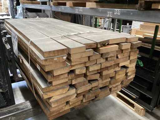 Maple Pacific planed / boards edged on 4 sides / 2.50m long / max width board 25cm / thickness board 50mm / dry air-dried