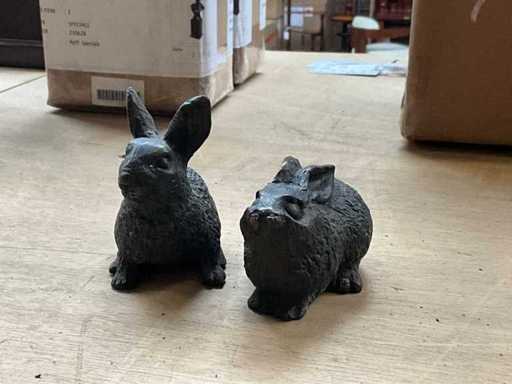 Kaninchen-Dekorationsstatue (2x)