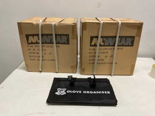 Mwear - set van 40 werkhandschoenen organizers