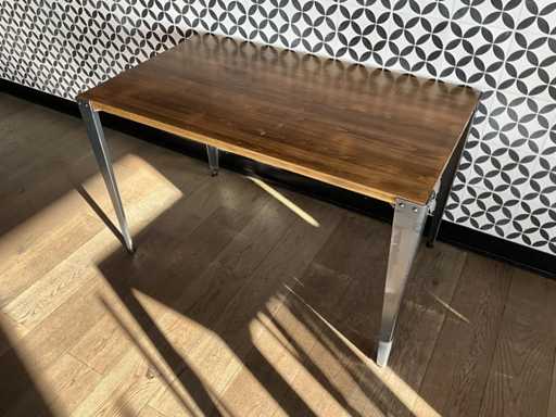 Satellite - Table de restaurant industriel (120x70 cm) (3x)