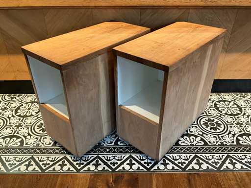 Hutten - Mobiel houten servicemeubel (2x)