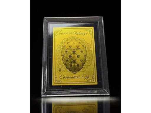 Fabergé Coronation Egg Goldbarren 1/200 oz Gold 999 Tschad Zertifikat Gratis Versand EU