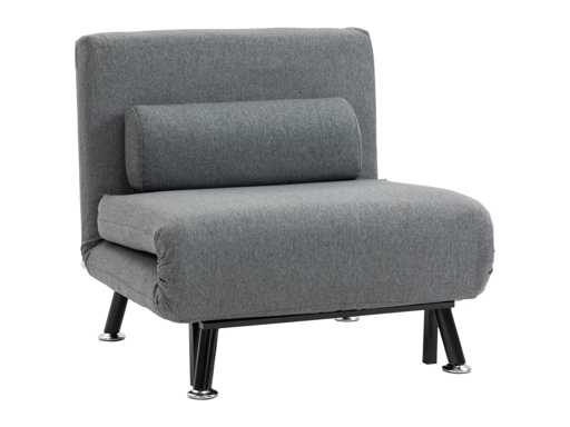 3-in-1 fauteuil slaapbank met grijs kussen