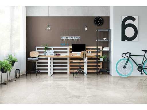 Bodenfliesen 48,96 m² Mountain White Gold, matt 60x120 cm