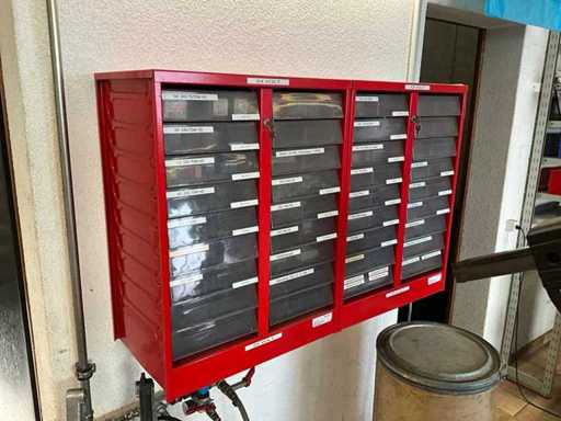 Étagère murale avec contenu (2x)