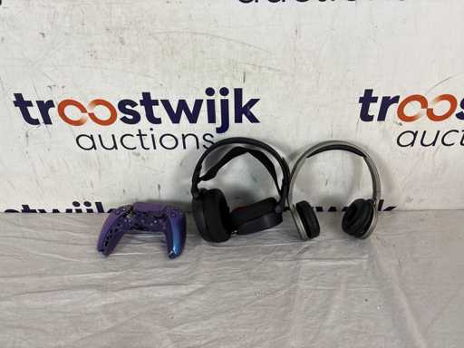 SteelSeries Arctis Pro Wireless – Gaming Headset | Sony DualSense Chroma Indigo – PS5 controller | ISY – Headphones