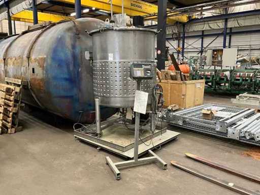 Verwarmde horizontale mengtank