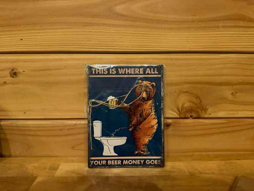 Metal advertising sign 20x15cm