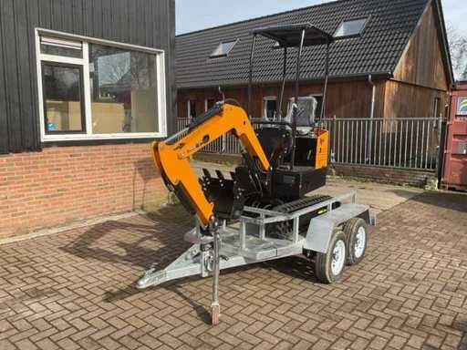 JPC HT12 on trailer Mini excavator