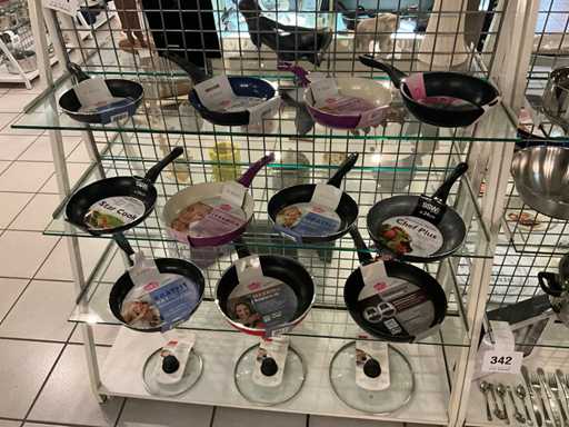 Ssw/ Gsw Pannenset (11x) met passend glazen deksel(3x)