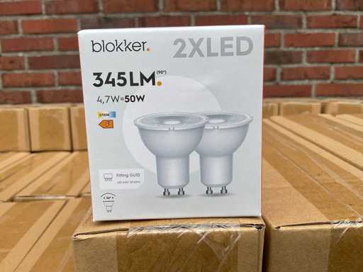 Faretto LED Pacco da 2 - 4.7W 2700K GU10 (1390x)