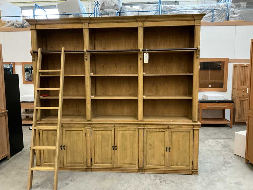 Oak Bookcase / Bookcase with Ladder 260cm