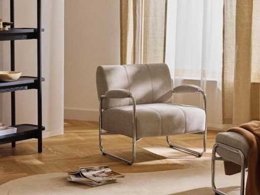 Marcel Lounge Chair - Westwing Collection - Light Beige
