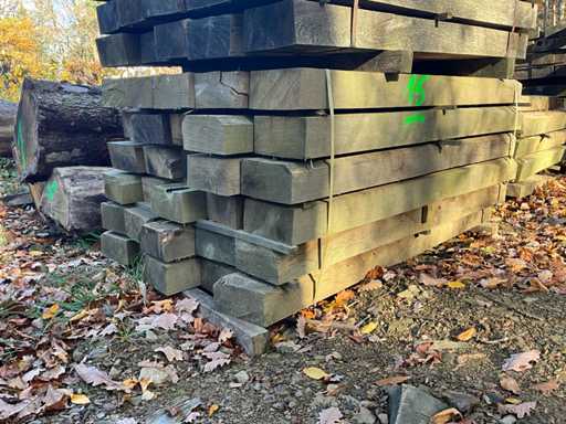 30 traversine rustiche in legno di quercia