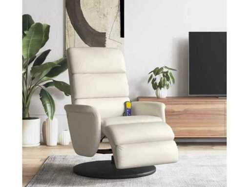 Luxury swivel armchair with massage functions