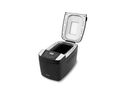 Inventum BM125 - Broodbakmachine - Brood 900/1200 gram - 1 groot/1 dubbel bakblik - 12 programma's - Glutenvrij - PFAS vrij - Timer - 700 watt - Zwart/RVS