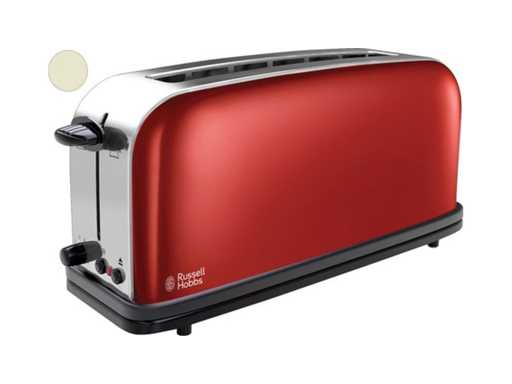 Russell Hobbs Colours Plus+ 21391-56 - Extra lange Broodrooster - Rood