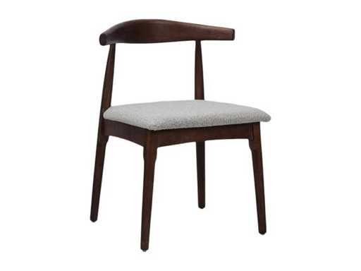 fonQ - Krzesło Ollo Dining - Walnut - Greige - Dining Chair (6x)