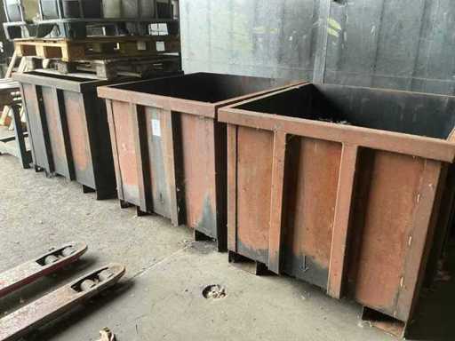 Metalen container voor heftruck (3x)