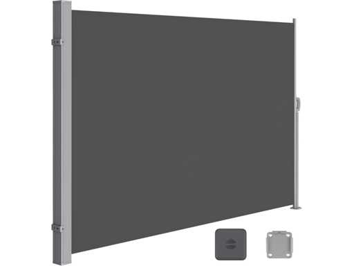 Side Awning with Extendable Rust-Resistant Steel Box 180 x 350 cm