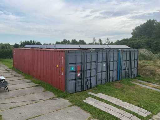 Lagercontainer 12 Meter mit Solarpaneelen / Wechselrichter (3x)
