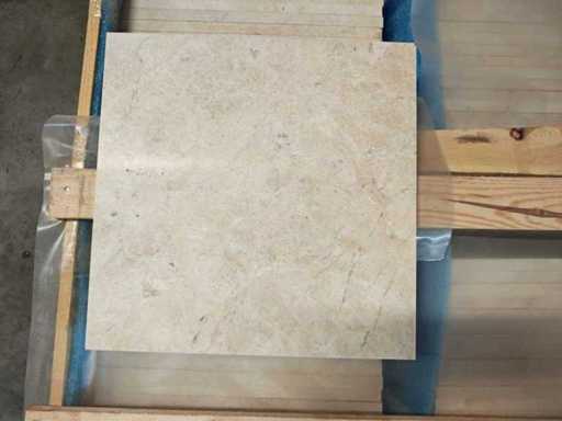 Natuursteen Marmer Creme Gezoet 45,7x45,7x2 cm Tegels 21,72 m²