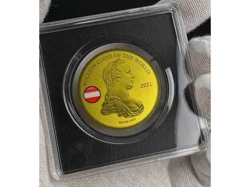 Exklusive 1/200 oz Maria Theresia Goldmünze 2021 Feingold 999