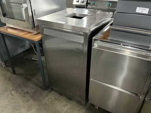 Stainless steel built-in for garbage bin