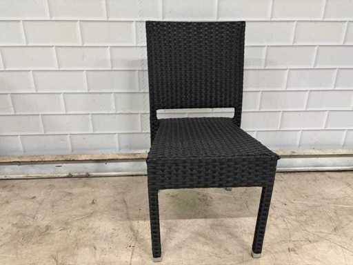 Polyrattan Terrassenstuhl stapelbar (30x)
