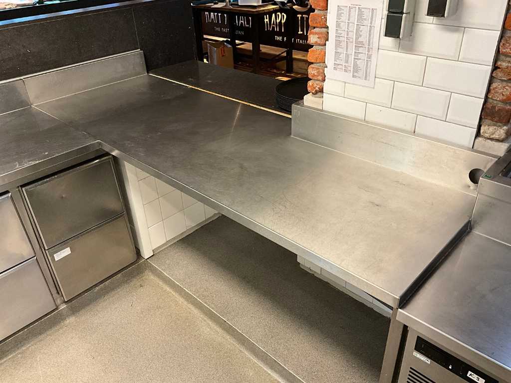Stainless steel worktop