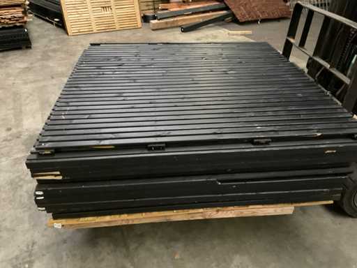 Tuinscherm "Elan" zwart gespoten - 180x180 cm (10x)