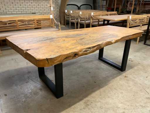 Masă cu trunchi de copac de mobilier Silvijn