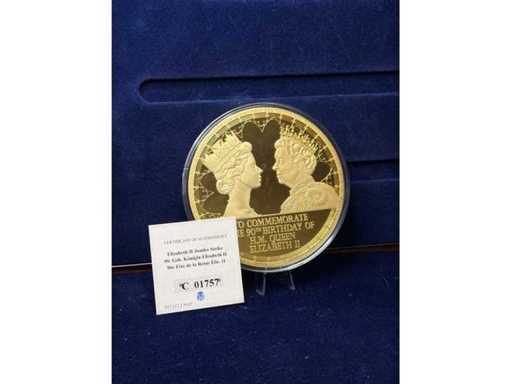 Sua Maestà la Regina Elisabetta II | 90° compleanno della regina Elisabetta II | Moneta commemorativa da 100mm