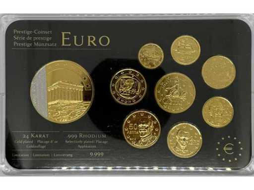 Griekenland Euro Prestige Coin Set – 24k verguld / .999 rhodium geplateerd – Limited Edition 9.999