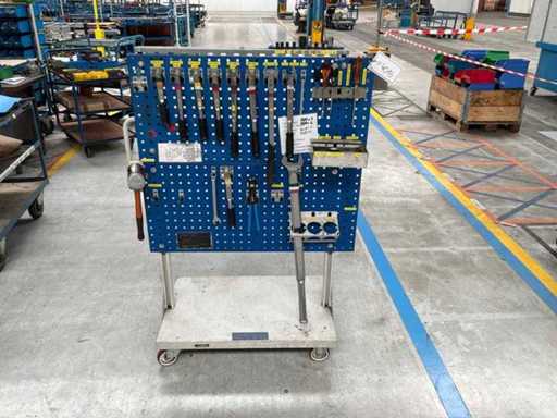 Trusa de unelte mobilă EUROKRAFT cu conținut
