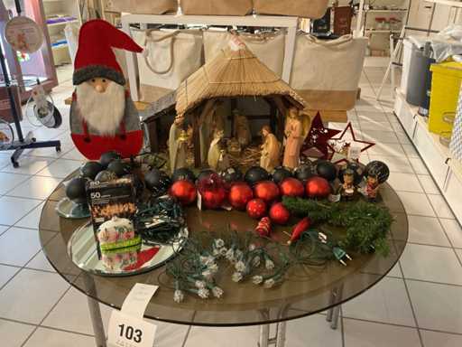 Diverses décorations de Noël et éclairage de Noël