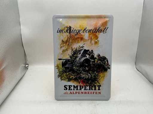 Semperid Metallschild