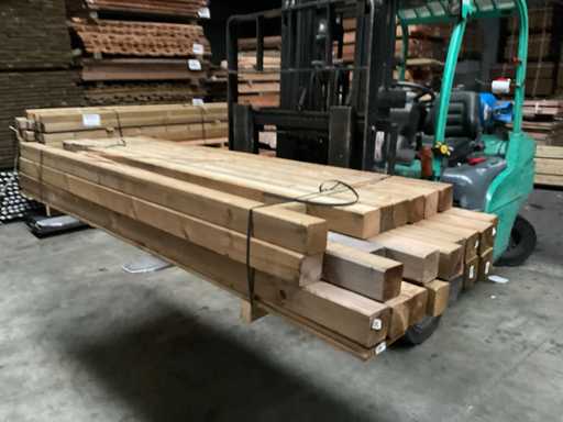 Grenen paal geschaafd/geïmpregneerd - 220-240x8,8x8,8 cm (26x)