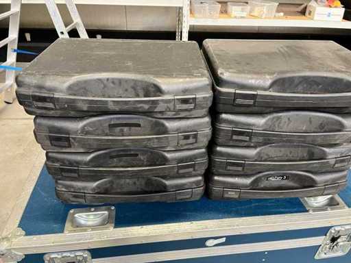 Plastic koffers / Apparatuurkoffers van loten (8x)