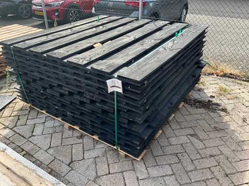 Douglas garden screen black dipped 180x180 cm (13x)